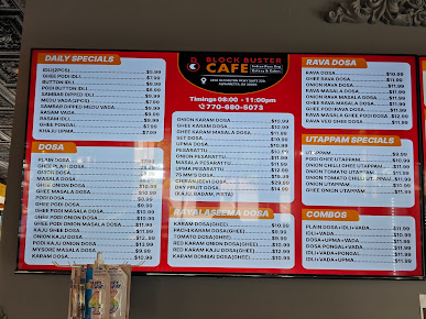 Menu Blockbuster Cafe Bakery Indian Pure Vegetarian - 4