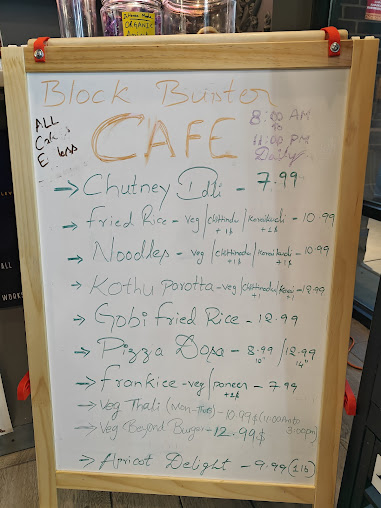 Menu Blockbuster Cafe Bakery Indian Pure Vegetarian - 8