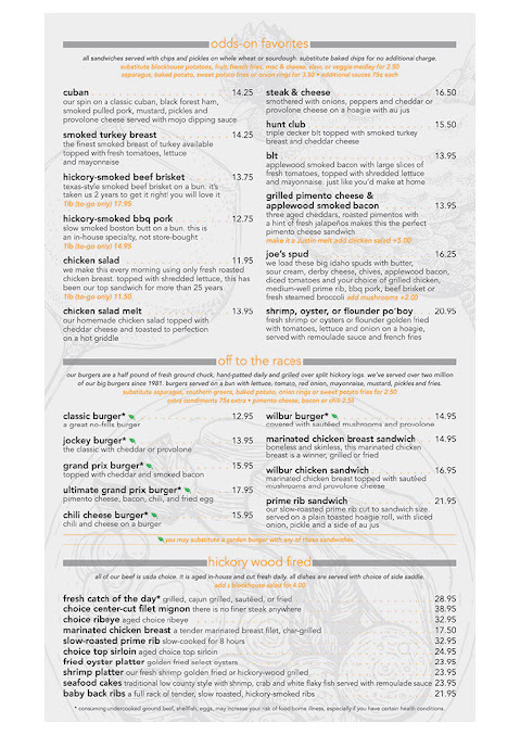 Menu Blockhouse Restaurant And Oyster Bar - 2