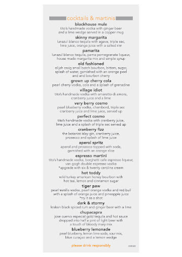 Menu Blockhouse Restaurant And Oyster Bar - 6