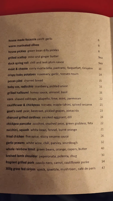 Menu Bloodwood Restaurant & Bar - 2