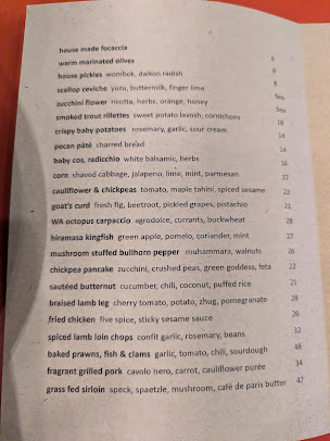 Menu Bloodwood Restaurant & Bar - 5