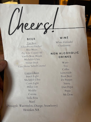 Menu Blue Bison - 1