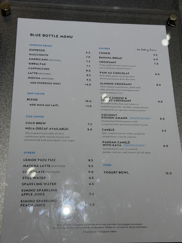 Menu Blue Bottle Coffee - 2