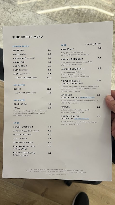 Menu Blue Bottle Coffee - 7