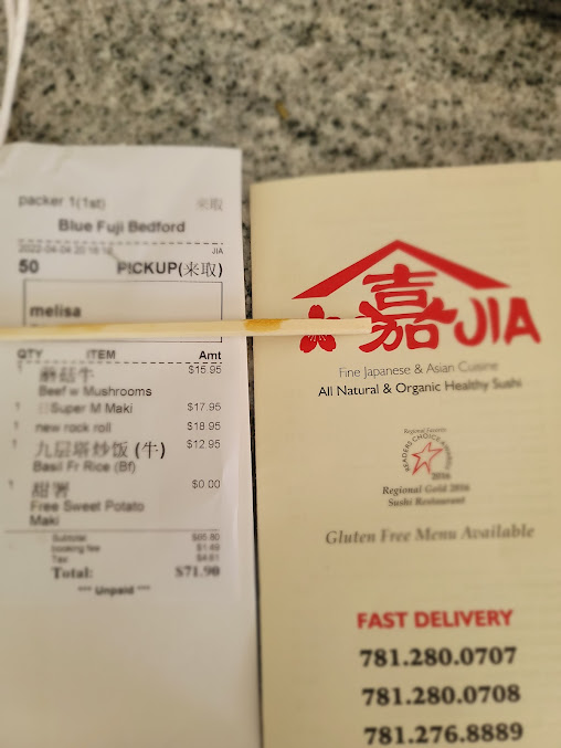 Menu Blue Fuji Bedford - 0