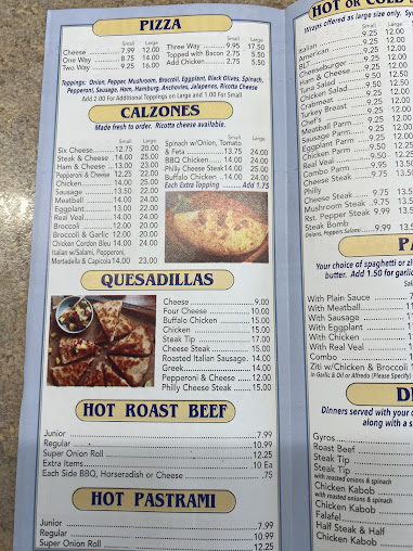 Menu Blue House Family Pizza Salem - 1