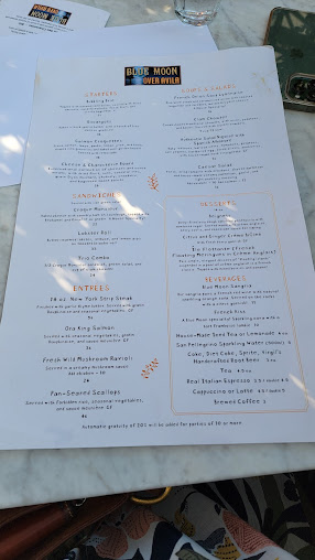 Menu Blue Moon Over Avila - 1