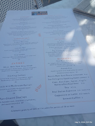 Menu Blue Moon Over Avila - 3