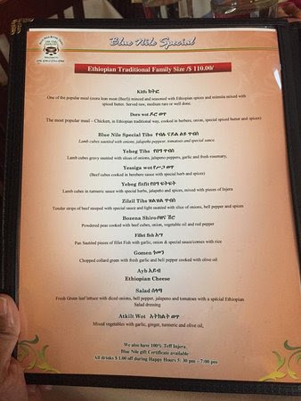Menu Blue Nile - 5