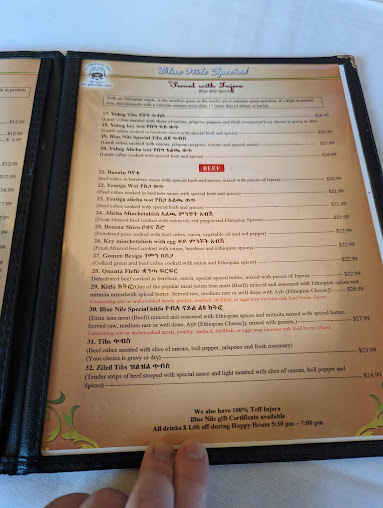 Menu Blue Nile - 9