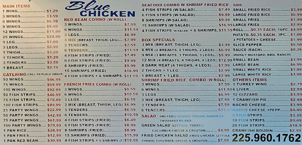 Menu Blue Store Chicken - 5