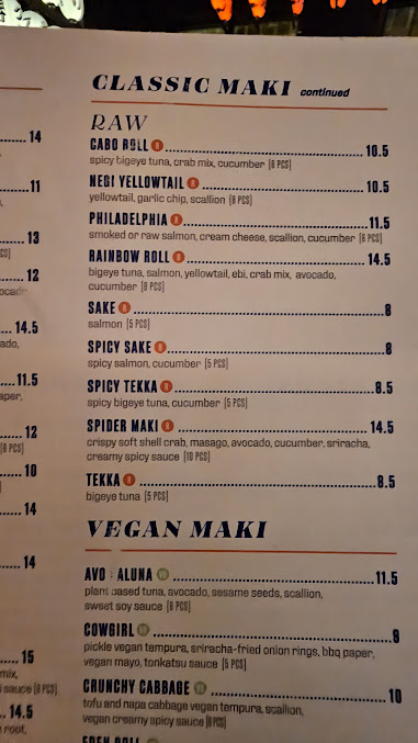 Menu Blue Sushi Sake Grill - 9