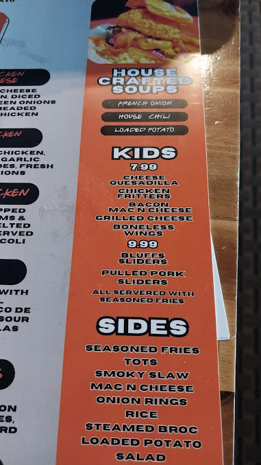 Menu Bluffs Grill And Tap - 2