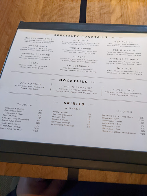 Menu Boa Steakhouse Manhattan Beach - 3