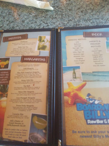 Menu Boardwalk Billys Raw Bar And Ribs - 1