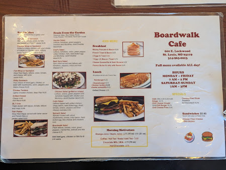 Menu Boardwalk Cafe - 1