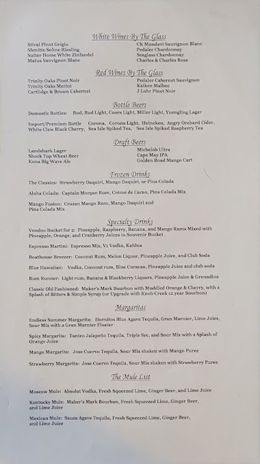 Menu Boathouse Restaurant - 7