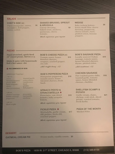 Menu Bob’s Pizza - 8