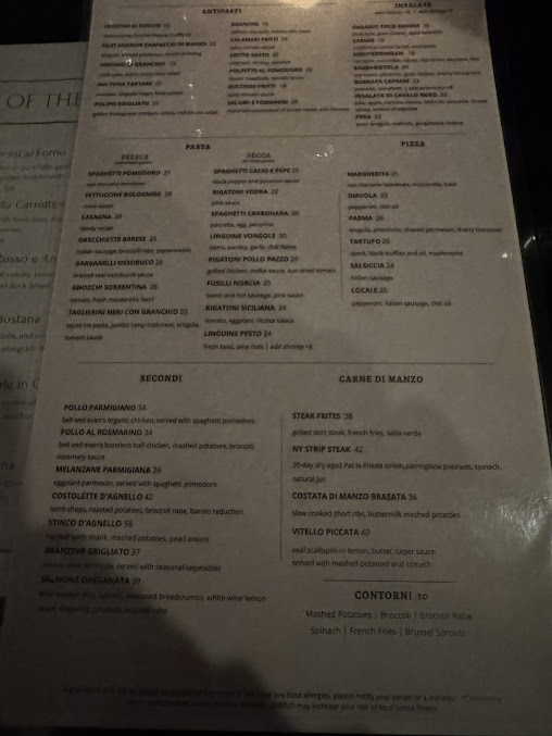 Menu Bocca Di Bacco Theater District - 9