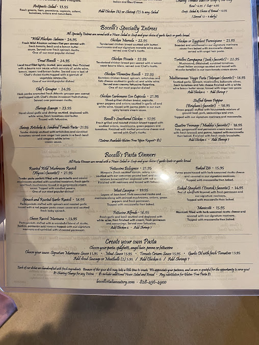 Menu Bocellis Italian Eatery - 3