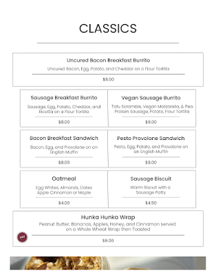 Menu Bodacious Brew Thru - 2
