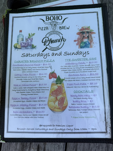 Menu Boho Pizza And Brew - 1