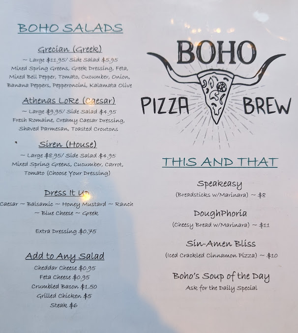 Menu Boho Pizza And Brew - 8