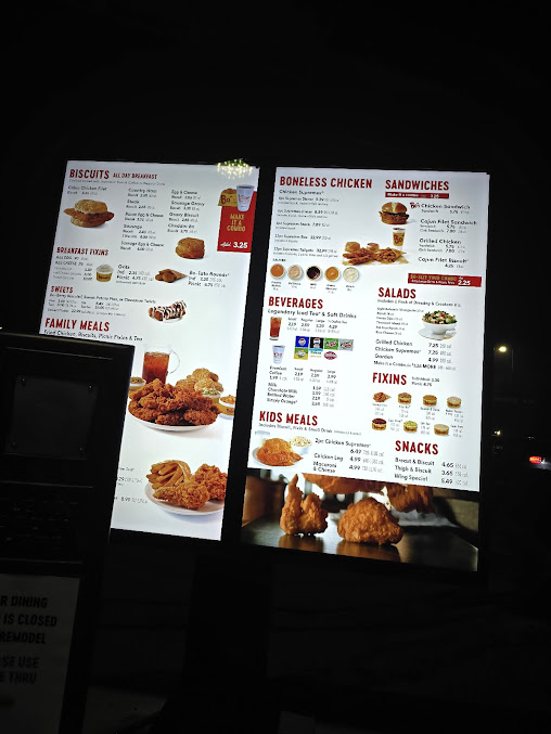 Menu Bojangles - 0