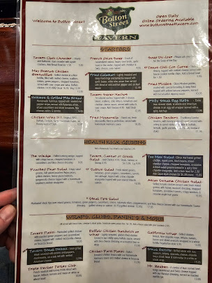 Menu Bolton Street Tavern - 1