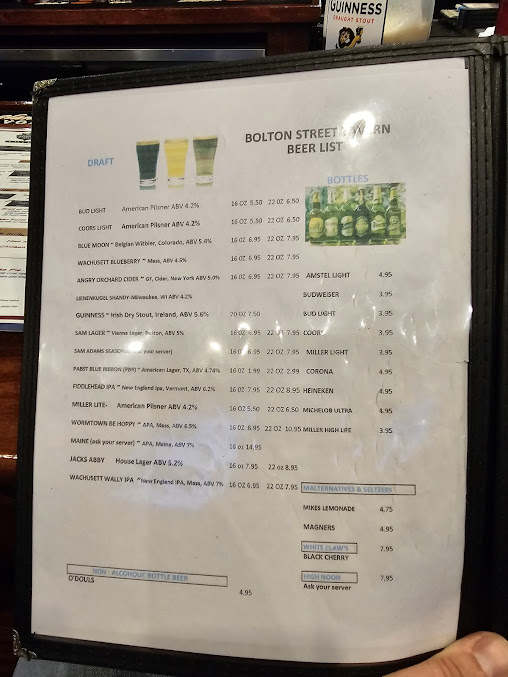 Menu Bolton Street Tavern - 8