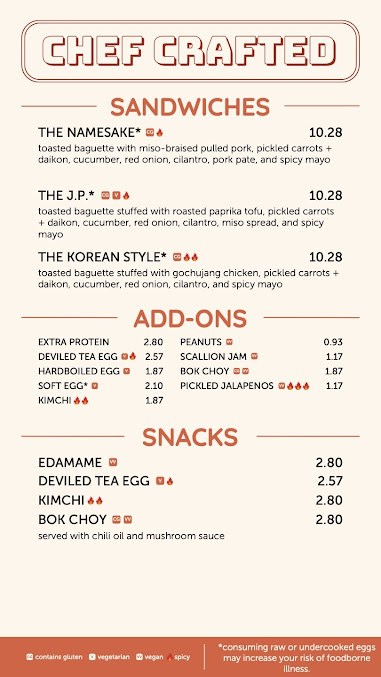 Menu Bon Me Fort Point - 2