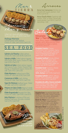 Menu Bonanza Colombian Delights - 0