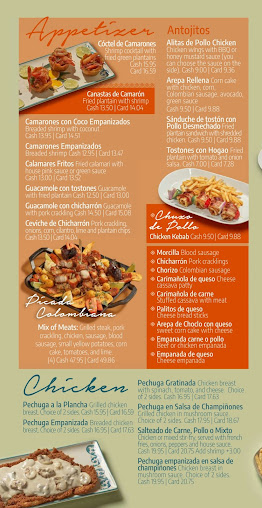 Menu Bonanza Colombian Delights - 2