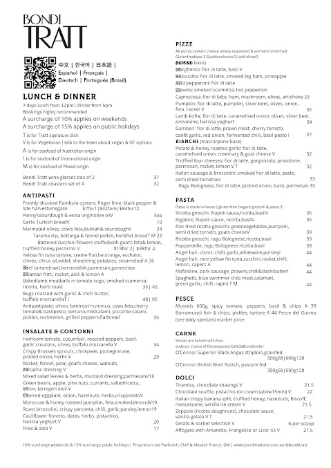 Menu Bondi Trattoria - 7