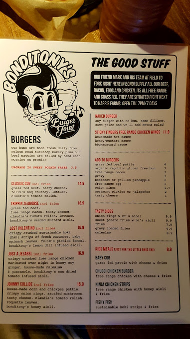 Menu Bonditony's Burger Joint - 4