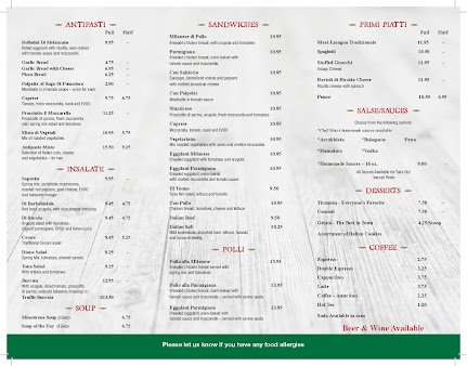 Menu Bongiornos Cucina Italiana Pizzeria - 3