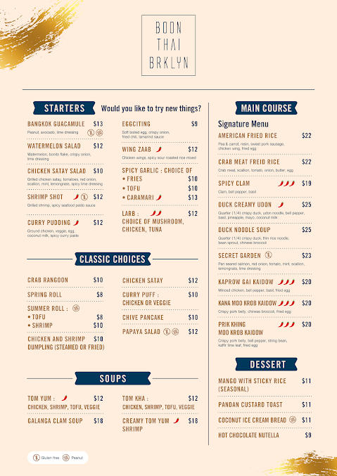 Menu Boonthai Brooklyn - 0