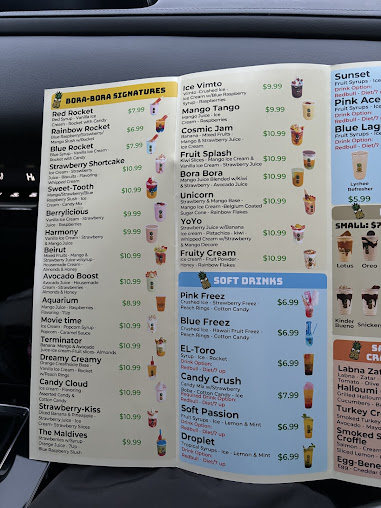 Menu Bora Bora Smoothie Cafe Latham Albany - 2