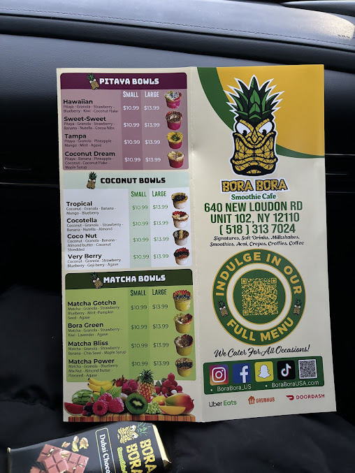 Menu Bora Bora Smoothie Cafe Latham Albany - 4