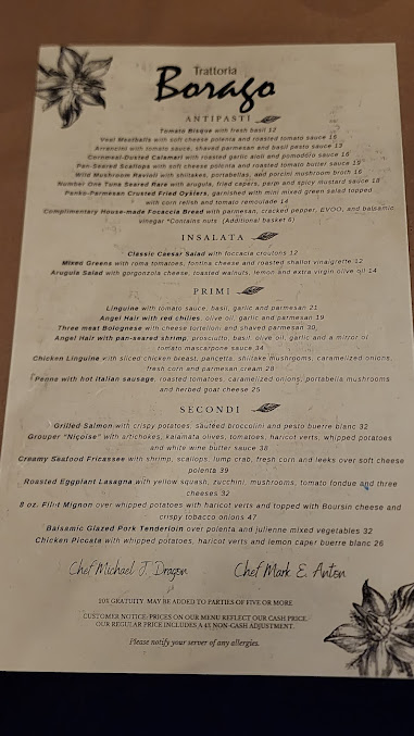 Menu Borago Restaurant - 0