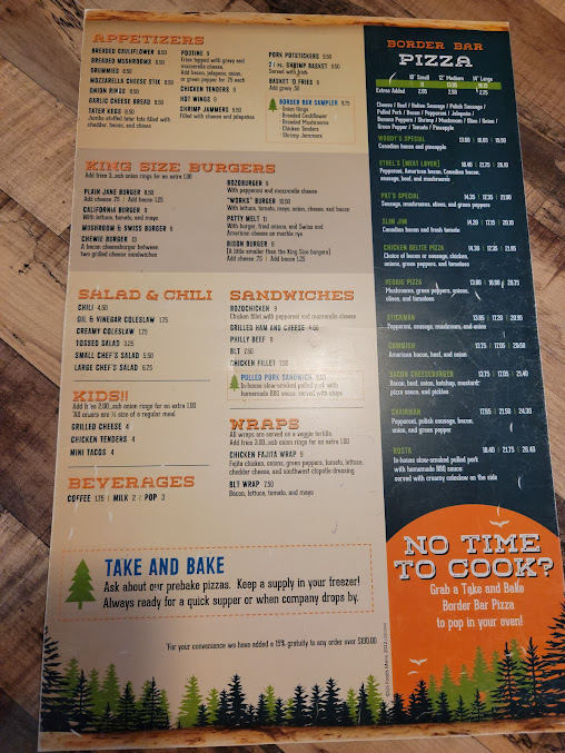 Menu Border Bar Pizza Parlor - 2