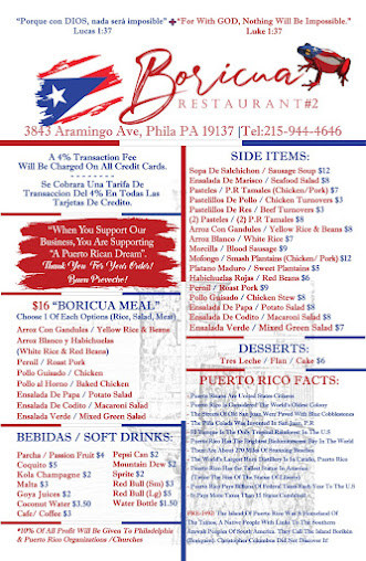 Menu Boricua Restaurant 2 - 7