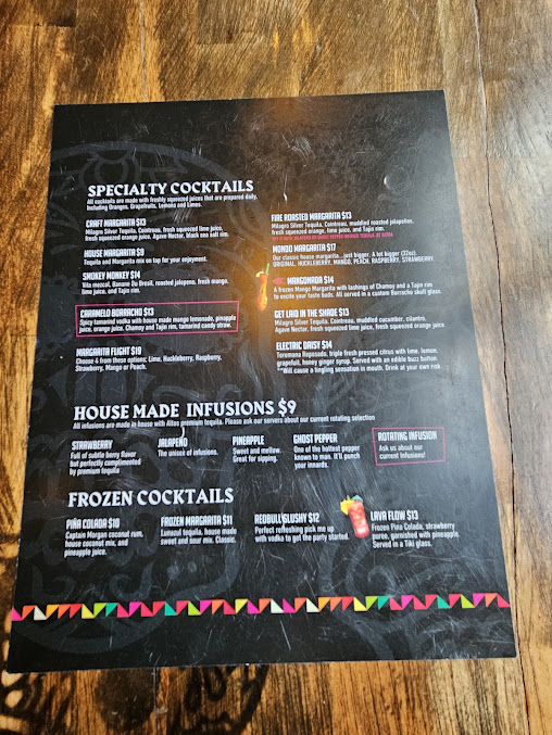 Menu Borracho Tacos Tequileria - 1