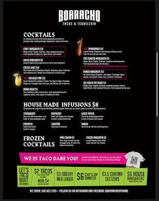 Menu Borracho Tacos Tequileria - 2