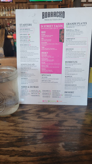 Menu Borracho Tacos Tequileria - 4