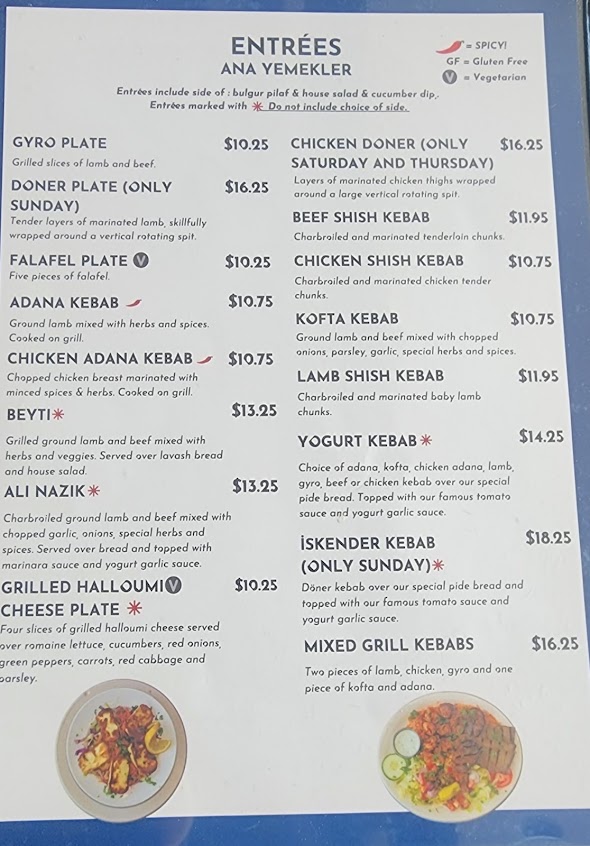 Menu Bosphorus Restaurant - 1