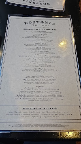 Menu Bostonia Public House - 2