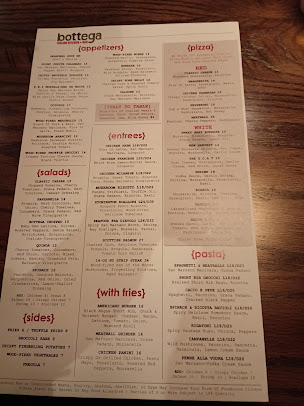 Menu Bottega Italian Kitchen Bar - 4