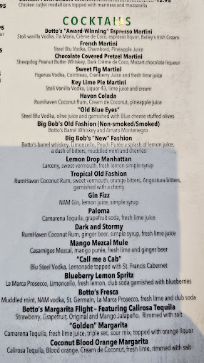 Menu Botto's Italian Line Restaurant - 0